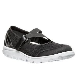 Propet Travelactiv Mary Jane Black Mesh Walking Sneakers Size 7